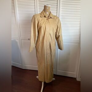 Vintage Long Leather Coat Hugo Buscati Milano